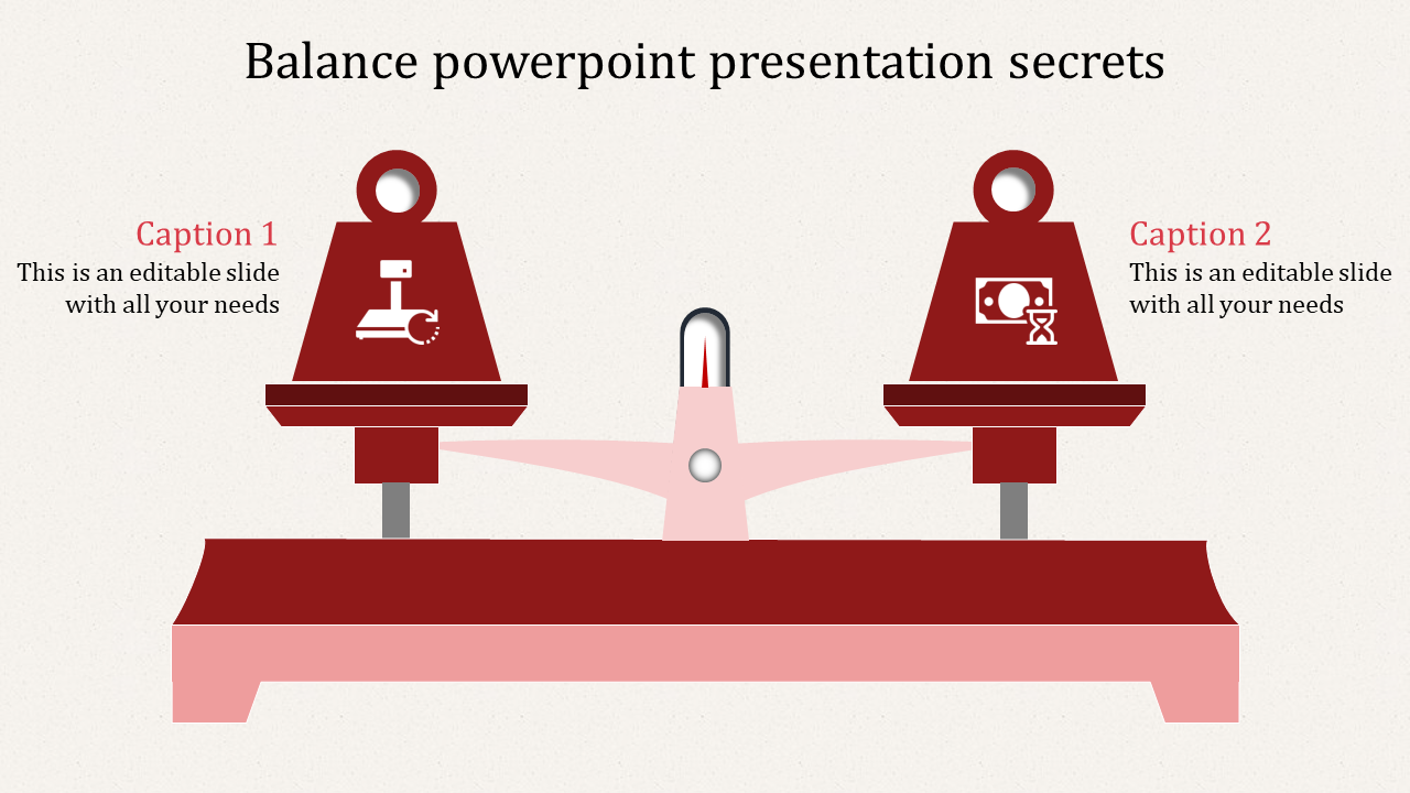 balance powerpoint presentation-red